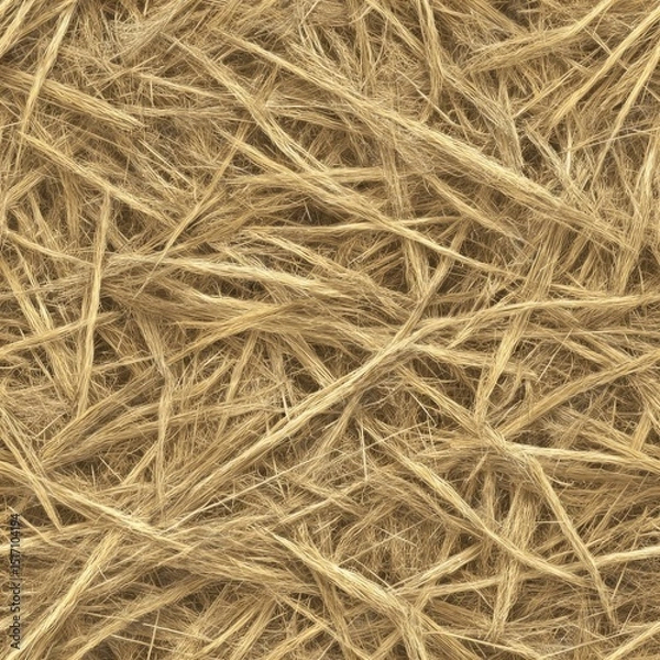 Fototapeta seamless texture this hay features a highly detailed and representation of golden straw fibers, perfect for creating natural rustic backgrounds in various design projects.
