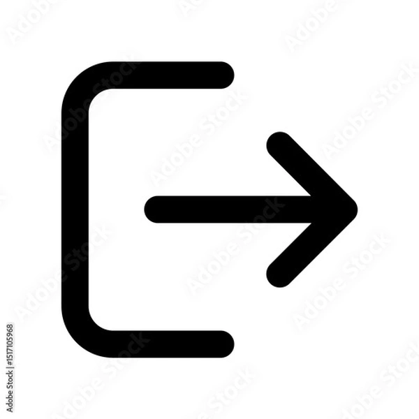 Fototapeta Log Out Line icon