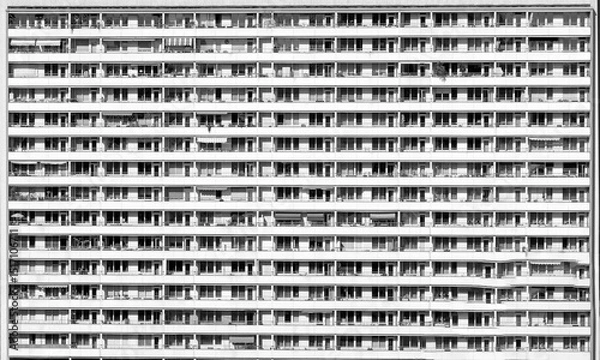 Obraz skyline of Berlin with view to apartment building in socialistic GDR style