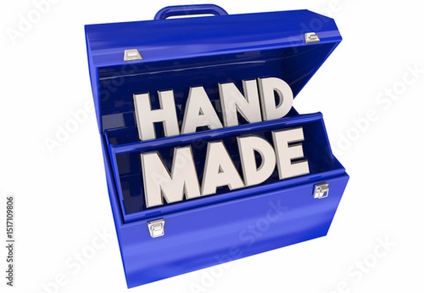 Fototapeta Handmade Tools Crafted Products Goods Toolbox Best Quality 3d Illustration