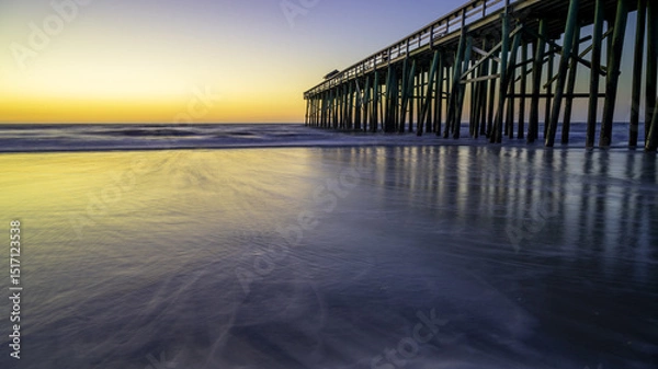 Obraz Long exposure beach pier