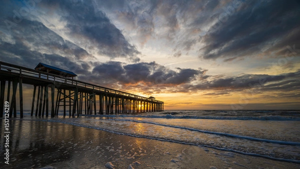 Obraz sunset on the pier