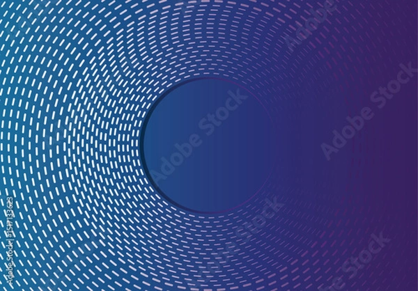 Obraz Blue background with circular dotted white lines