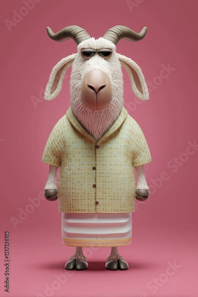 Obraz funny cow with a bow