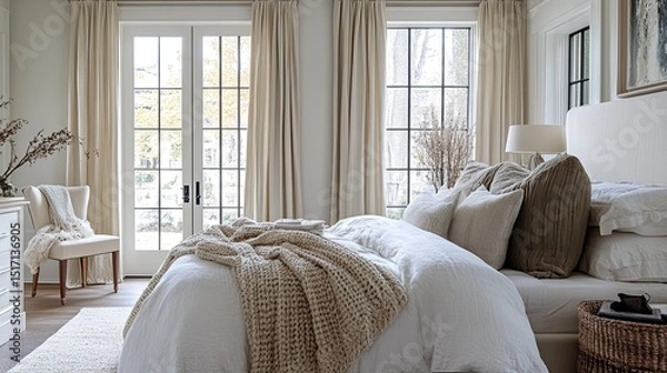 Fototapeta Anchor your room with calming tones and textures
