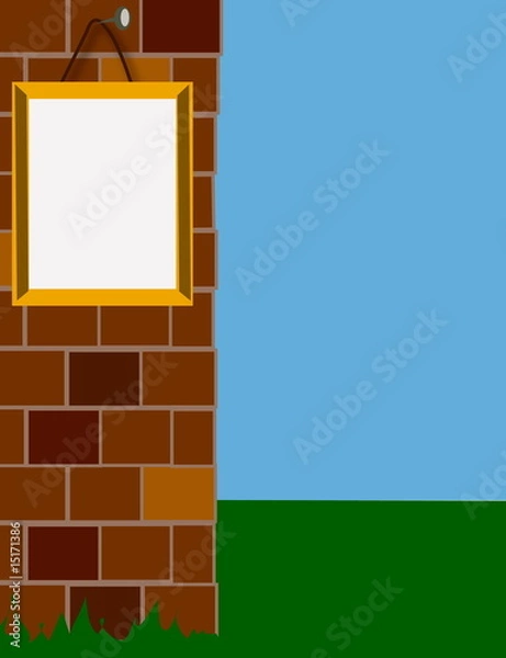 Obraz Black noticeboard on wall