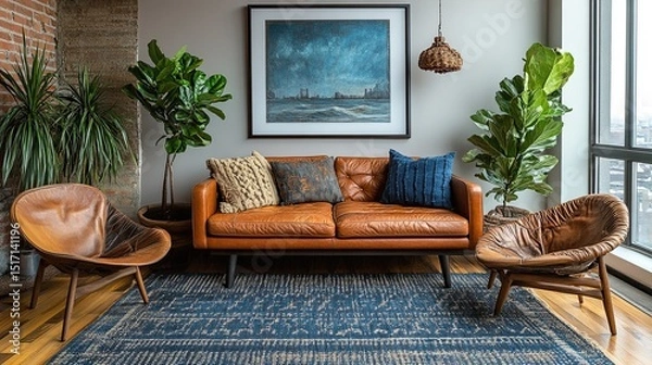 Fototapeta Anchor your space with grounding textures and colors