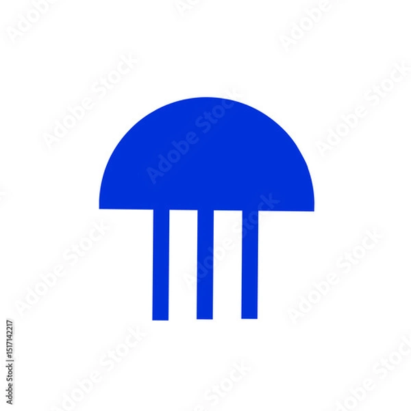 Fototapeta Brutalist abstract geometric shapes. Memphis, basic geometric elements. Aesthetic boho elements. Simple shapes, symbols and frames y2k style. Vector illustration