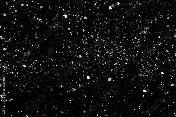 Obraz Abstract black glitter lights background