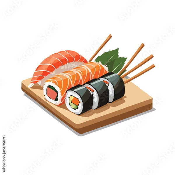 Obraz a sushi roll icon