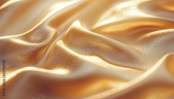 Obraz Golden fabric folds in soft light