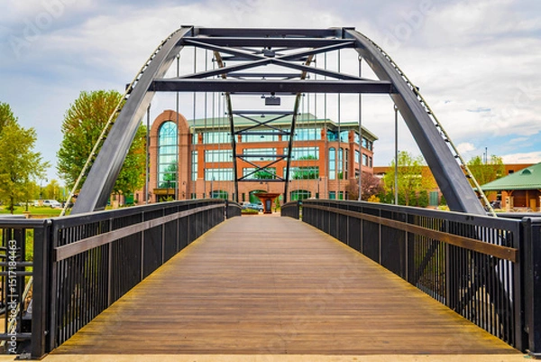 Obraz Phoenix Park Footbridge over Chippewa River in Eau Claire