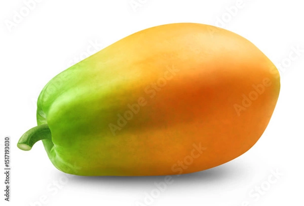 Fototapeta Ripe papaya isolated on transparent background.