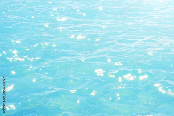 Fototapeta Photo background texture with blue sea water and glare.