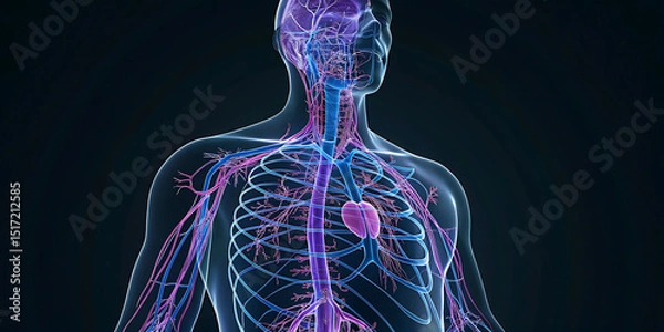 Obraz Human lymphatic system 3D illustration
