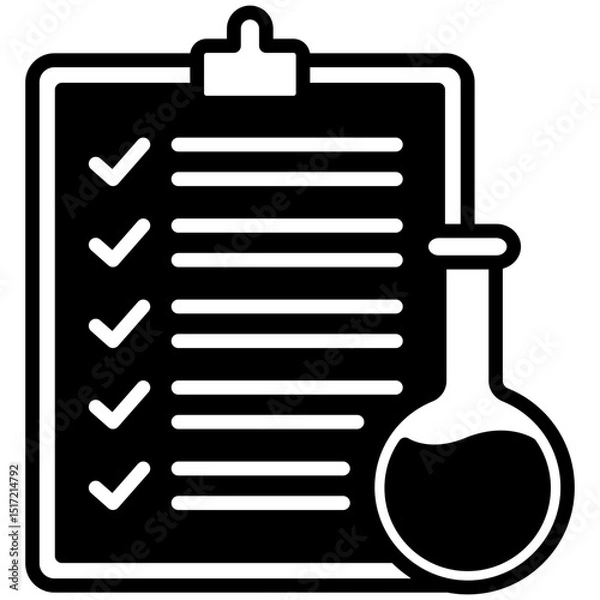 Obraz Index List mini illustration glyph icon, use for research and development, education, industry, UI, UX kit, app and web development, digital or print.
