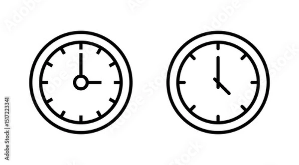 Fototapeta Clock icon vector. Time sign and symbol. watch icon