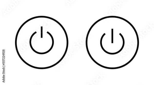 Fototapeta Power icon vector. Power Switch sign and symbol. Electric power