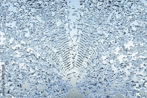 Obraz 四方に舞う水しぶきの美しさの3Dイラスト