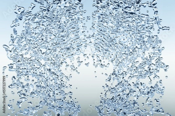 Obraz 四方に舞う水しぶきの美しさの3Dイラスト