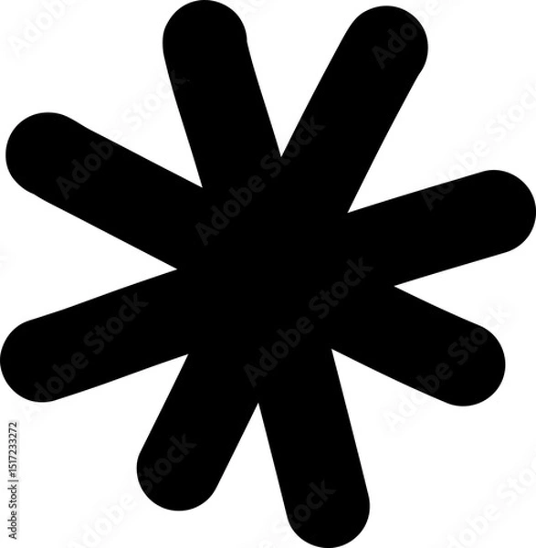 Obraz Bold Asterisk Symbol With Thick Arms