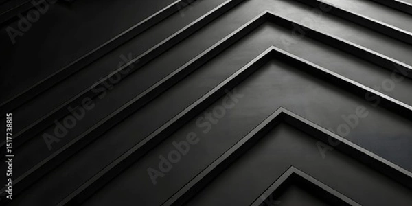 Fototapeta Abstract Dark Chevron Pattern Geometric Design Texture Background