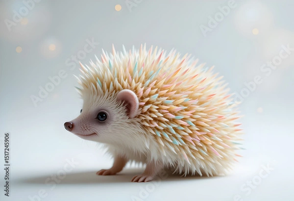 Obraz Cute Hedgehog Plush Toy with Soft Spikes
