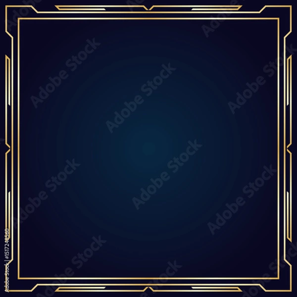 Fototapeta Editable Golden Vector Frame