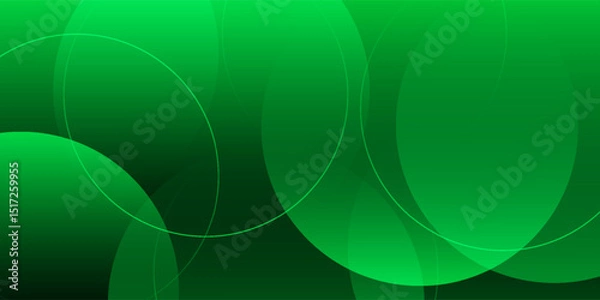Fototapeta Green abstract background with geometric shapes gradient color for presentation design. Suit for business, corporate, institution, conference, party, festive, seminar, and talks.
