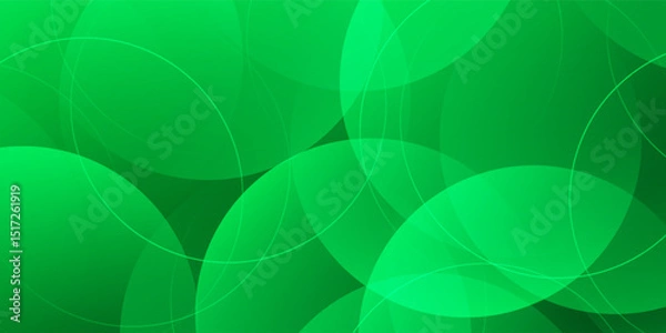 Fototapeta Green abstract background with geometric shapes gradient color for presentation design. Suit for business, corporate, institution, conference, party, festive, seminar, and talks.