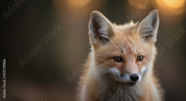 Fototapeta Fox Portrait in Nature Scene