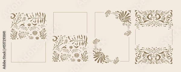 Obraz Vintage deco frame and border. Abstract decoration element object