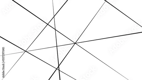 Obraz Abstract geometric pattern outline monochrome texture. Random chaotic lines abstract geometric pattern texture.