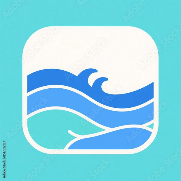 Obraz flat vector wave