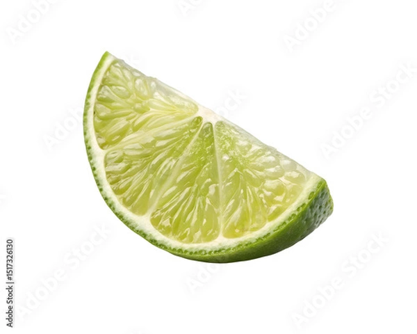 Obraz lime wedge close up on white background
