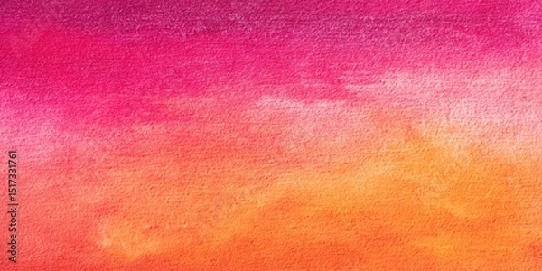 Fototapeta Abstract background watercolor texture of the sky at sunset in pink and orange