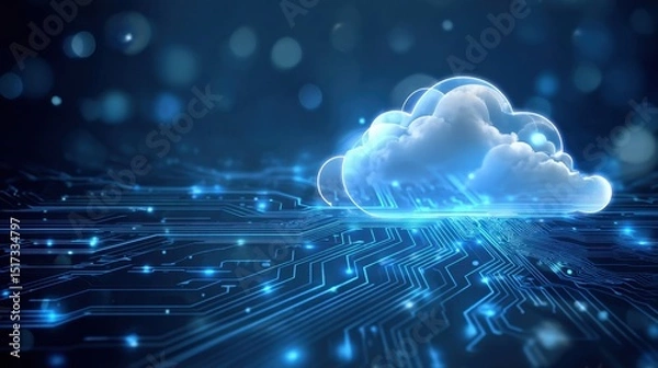 Fototapeta Cloud Computing Technology Illustration