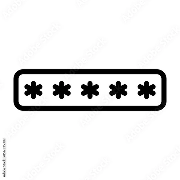 Fototapeta Password Field Vector Line Icon Design