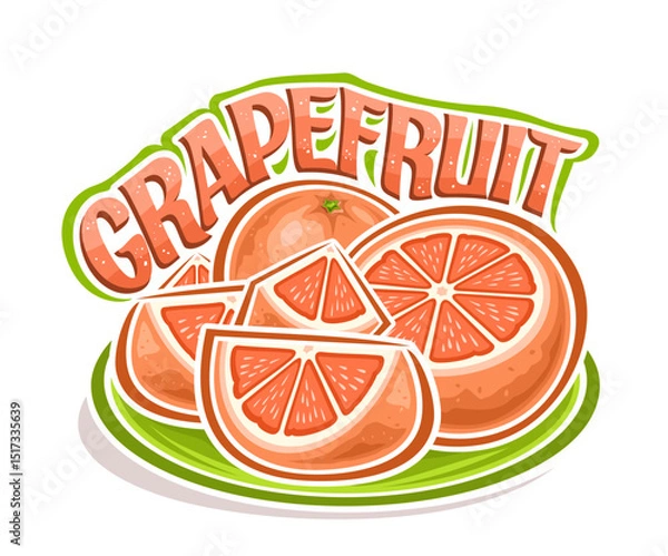 Obraz Vector logo for Pink Grapefruit