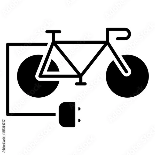 Fototapeta Bicycle Glyph Vector