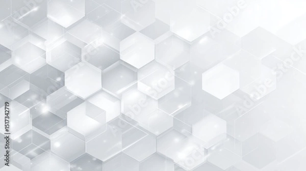 Obraz Free abstract hexagonal white background wallpaper template