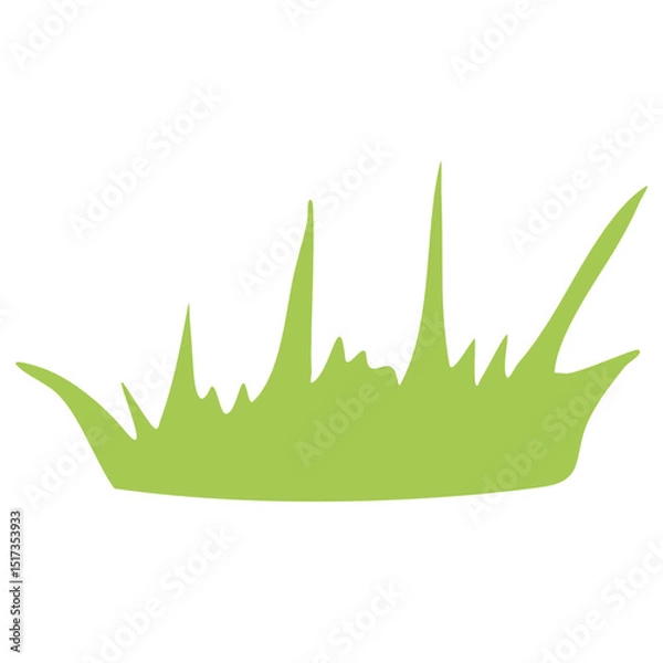 Fototapeta Grass silhouette vector illustrations isolated on white background