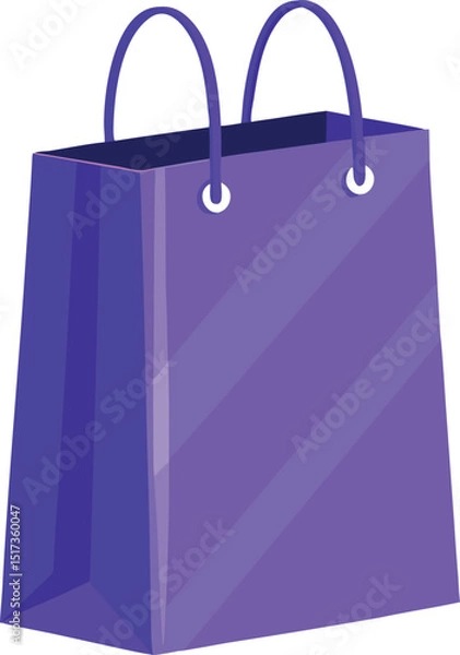 Fototapeta Modern Purple Shopping Bag Vector Mockup for Branding
