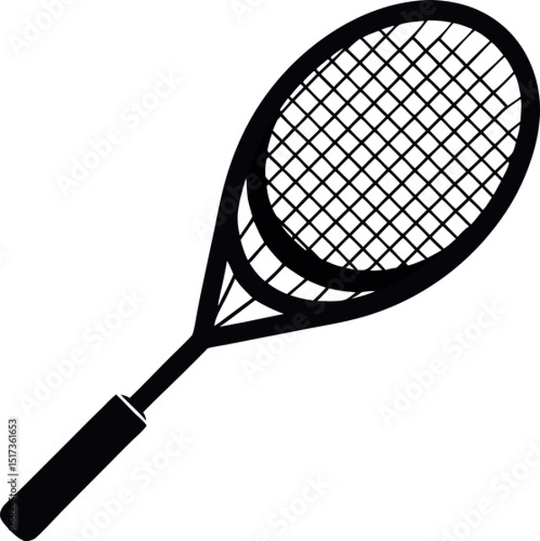 Fototapeta Modern Racket Silhouette Vector Art for Graphic Designers