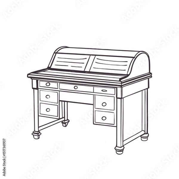 Fototapeta Rolltop Desk Vector Art for Graphic Designers