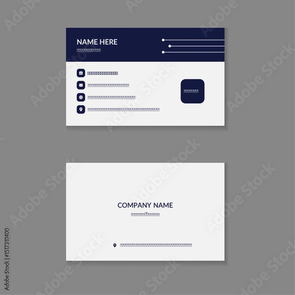 Obraz Clean Business Card professional and creative modern name card Design