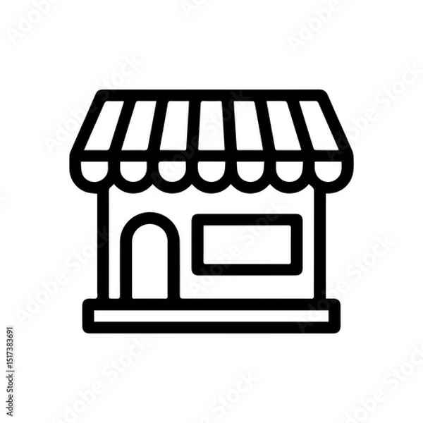 Fototapeta Shop Icon Using Lines means The Future of Flat and Minimal Design