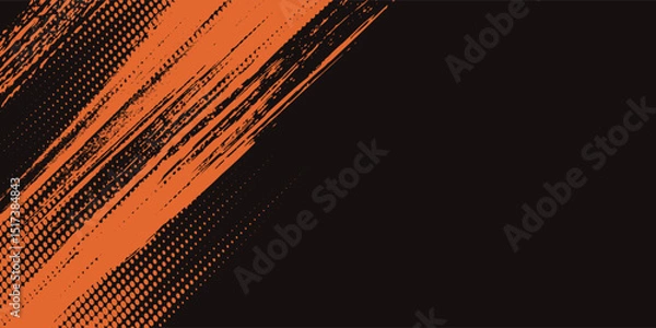 Fototapeta Grunge texture effect background. Distressed rough dark abstract textured. Black isolated on red. Graphic design element vintage style sport modern