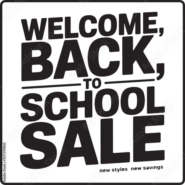 Fototapeta text,  ''back to school'' typography vector style 