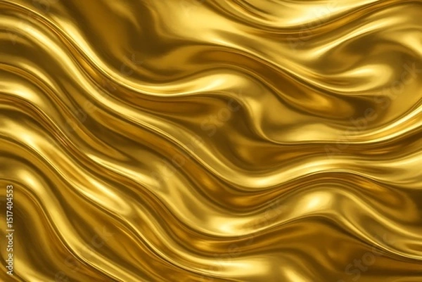 Fototapeta Real Gold Metallic Texture with Glossy Abstract Flow – Elegant Luxury Background